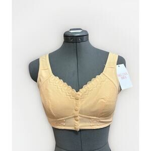 Melon Color Senior XS Bra By Moona front Button